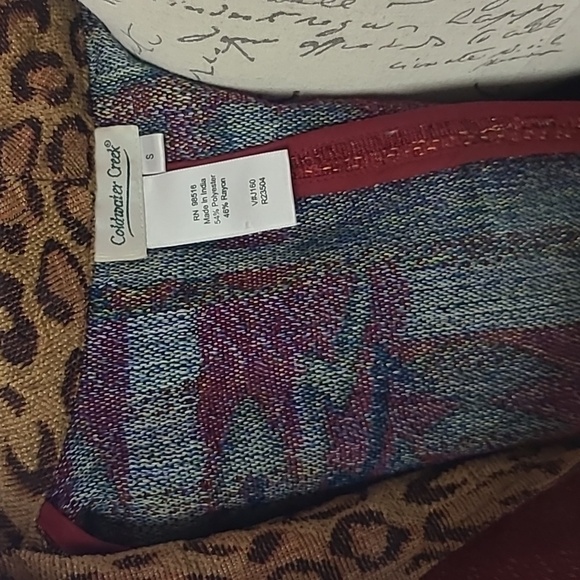 Vintage Y2K Coldwater Creek Jacket Woven Red Size Small Southwest Vibe - Picture 7 of 7